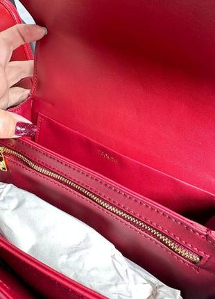 Сумка женская кожаная бордовая красная брендовая в стиле celine triomphe8 фото