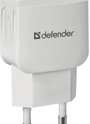Сетевое зарядное устройство defender upa-22 white, 2xusb, 2.1a (83580)