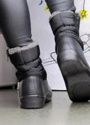 Big акция 🖤 женские дутики сделано в украине/ зима 2024 ботинки сапоги угги резиновые сапоги7 фото