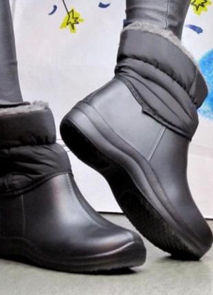 Big акция 🖤 женские дутики сделано в украине/ зима 2024 ботинки сапоги угги резиновые сапоги2 фото