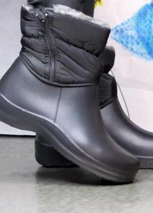 Big акция 🖤 женские дутики сделано в украине/ зима 2024 ботинки сапоги угги резиновые сапоги4 фото