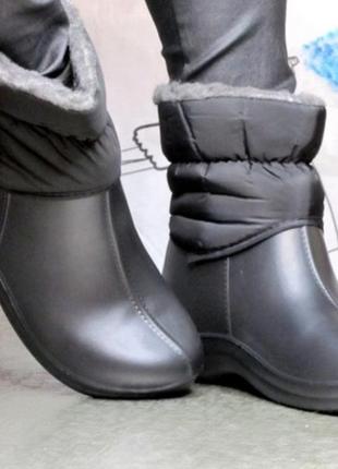 Big акция 🖤 женские дутики сделано в украине/ зима 2024 ботинки сапоги угги резиновые сапоги5 фото