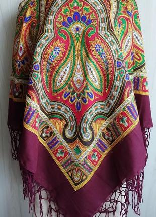 Українська народна національна хустка, украинский платок, 120*120 см, різні кольори