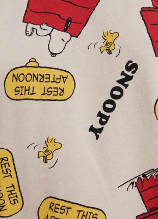 Платье-футболка с принтом snoopy zara.6 фото