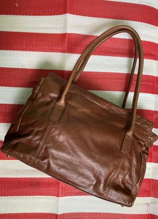 Шикарная объемная кожаная сумка marks&spencer /100%кожа9 фото