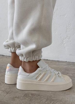 Кроссовки adidas superstar bonega beige white5 фото