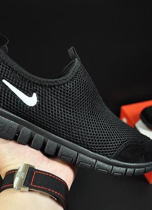 Кроссовки nike free 3.0 арт 20822 (мужские, сетка, без шнурков, мокасины)