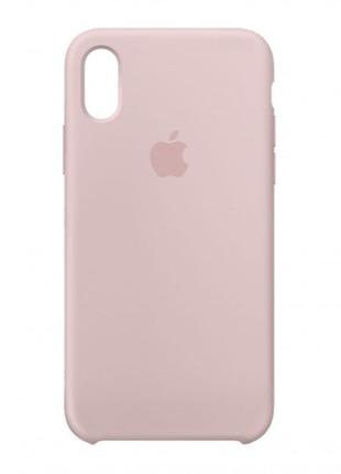 Силиконовый чехол silicone case для iphone x / xs (10) пудровый pink sand 19 (бампер)