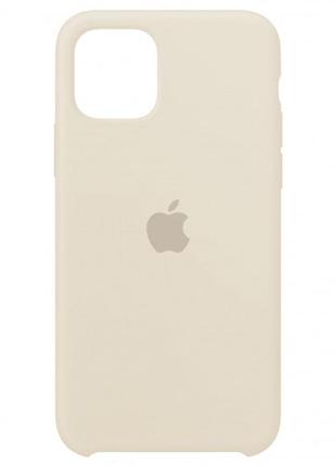 Силиконовый чехол silicone case для iphone 11 белый white 9 (бампер)