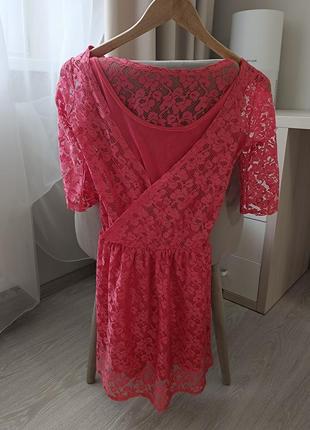 Міні коротеньке коротке плаття гіпюрове сукня гіпюр мини платье гипюр подарунок2 фото
