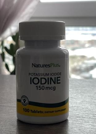 Йод, йодид калия, potassium iodine, iodine, nature's plus, 150 мкг5 фото