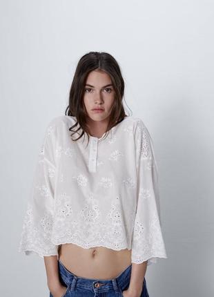 Блуза из прошвы zara.