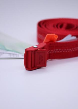 Ремінь off-white classic industrial belt red4 фото