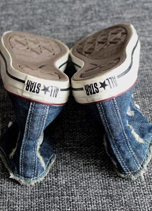 Кеды converse chuck taylor all star hi distressed denim оригинал5 фото