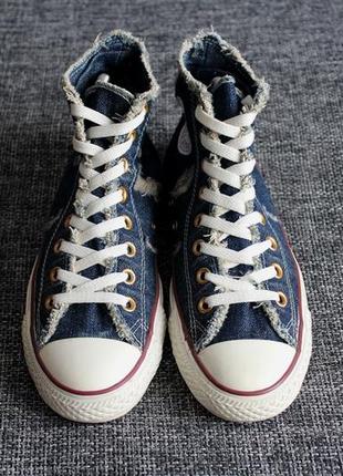 Кеды converse chuck taylor all star hi distressed denim оригинал2 фото