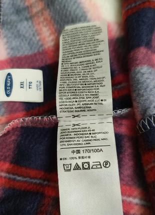 Уютные флисовые штанишки для дома для сна в клетку old navy сша4 фото