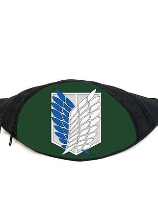 Поясная сумка бананка манга атака титанов attack on titan (gbat 020) gear bag черная