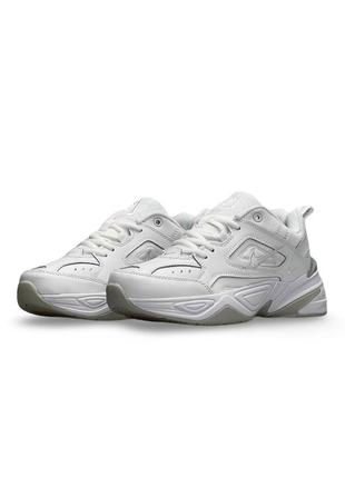 Женские кроссовки nike m2k tekno prm all white grey