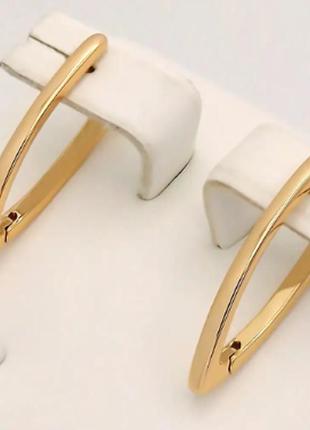 Сережки xuping довжина 23 мм. ширина 1,5 мм.