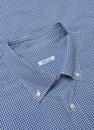 Fray blue check cotton sport shirt чоловіча сорочка