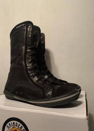 Ботинки altercore leather шерсть зима весна осень мех 11 eye кожа grinders steel ocw dr. martens1 фото