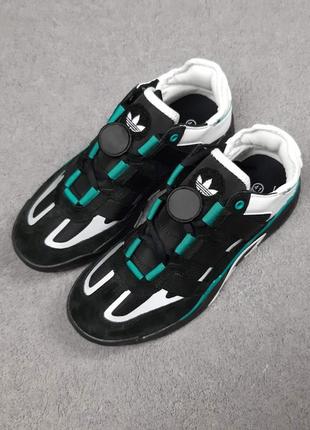 Adidas niteball черные с зеленым кроссовки мужские замшевые замша демисезон низкие демисезонные весенние отменные качество кеды адедас найтбол5 фото