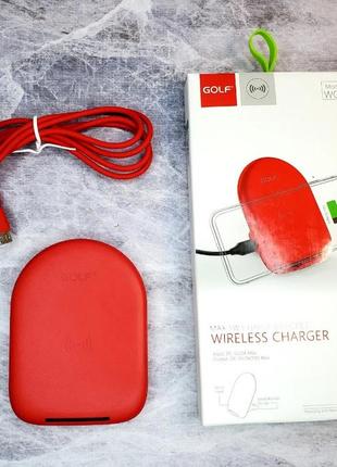 Бездротовий зарядний пристрій golf gf-wq7 червоний