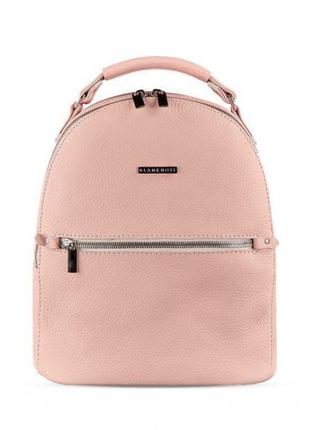 Кожаный женский мини-рюкзак kylie розовый9 фото
