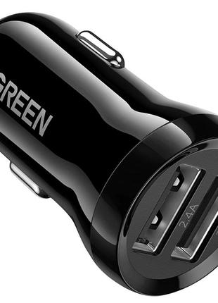 Автомобильное зарядное устройство ugreen ed018 24w 2xusb car charger (black)