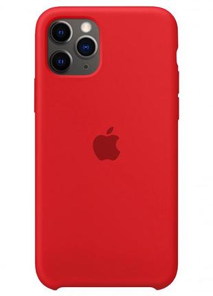 Силиконовый чехол silicone case для iphone 11 красный red 14 (бампер)