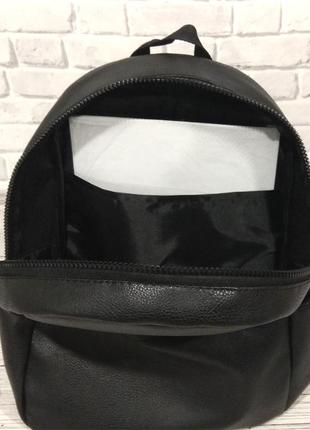 Чорний міський рюкзак ck з екошкіри4 фото