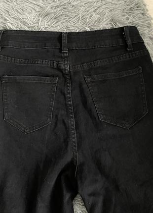 Красивые джинсы стрейч со шнуровкой черные м 105 фото