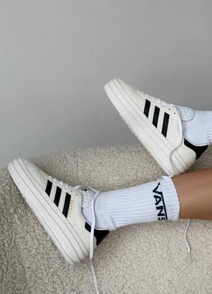 Кроссовки adidas gazelle bold cream black8 фото