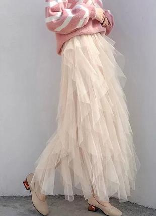 Актуальная модная трендовая юбка из фатина🔥 многослойная фатиновая юбка 🔥тренд 2024 юбка из тюли5 фото