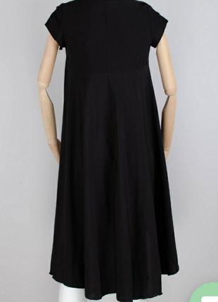 Стильное черное платье миди по колено для беременных5 фото