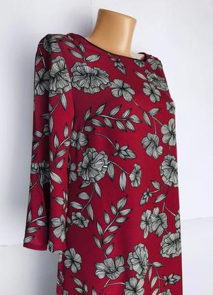 Женское платье миди бордовое юбка винтаж ретро2 фото