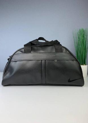 Кожаная спортивная сумка nike дорожная для тренировок с плечевым ремнем плотная большая pu кожа на плечо2 фото