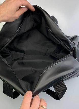 Кожаная спортивная сумка nike дорожная для тренировок с плечевым ремнем плотная большая pu кожа на плечо3 фото