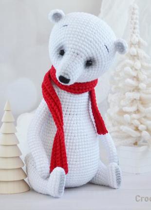 Полярний ведмідь інтер'єрна іграшка ручної роботи10 фото