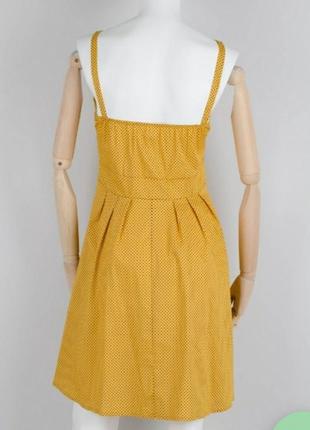 Стильний жовтий сарафан плаття в горох4 фото