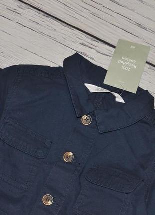1-2/2-3 роки h&m нова фірмова базова джинсова куртка сорочка піджак для хлопчиків з габардину6 фото