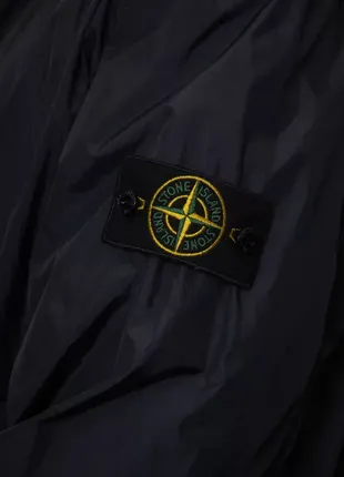 Куртка stone island crinkle reps hooded zip jacket navy blue5 фото