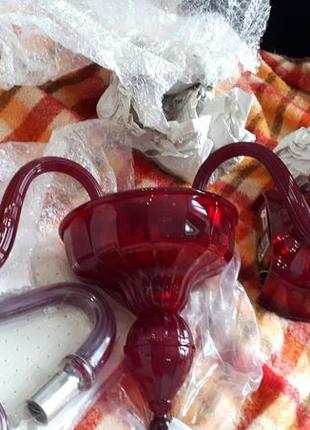 Бра муранське скло італія люкс voltolina laguna rosso8 фото