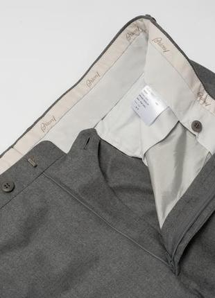 Brioni tigullio grey dress pants&nbsp; мужские классические брюки9 фото