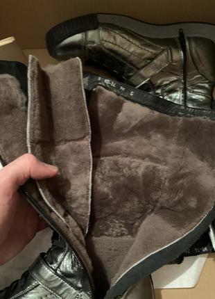Черевики altercore leather fur теплі зима хутро цигейка вис 15 hole шкіра steel grinders dr. martens2 фото