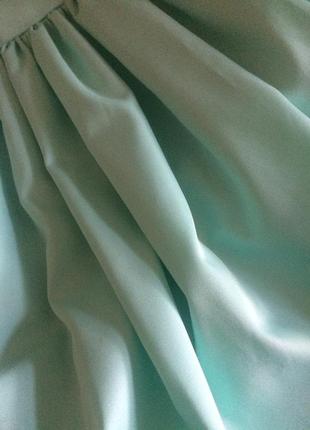 Платье цвета морской волны с расклешенной юбкой4 фото