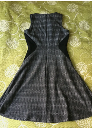 Шикарное женское платье next, 14, миди с линией элегантного черного цвета для скрытия лишних веса с узором теплого цвета❤️7 фото