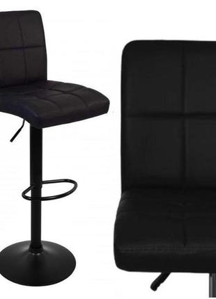 Барний стілець зі спинкою bonro bc-0106 чорний з чорною основою