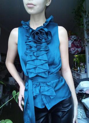 Нарядная блуза с рюшами, класическая блуза в романтическом стиле, блузка в винтажном стиле3 фото