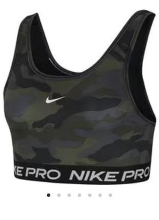 Спортивный топ камуфляж nike pro cu7354-010 р.s5 фото